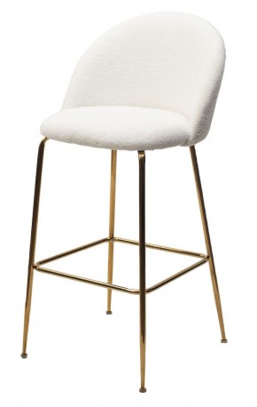 Барный стул GLADE NINI-01 Белый, teddy / золотой каркас М-City в Нижневартовске - niznevartovsk.mebel-74.com | фото