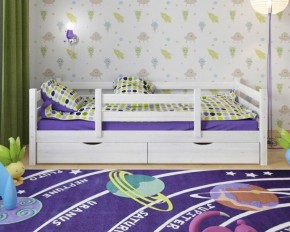 Детская кровать из массива березы Соня-5 (Белый/Лак) в Нижневартовске - niznevartovsk.mebel-74.com | фото