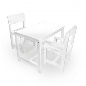 Детский растущий комплект стол и два стула  Я САМ "Лофт" (Белый, Белый) в Нижневартовске - niznevartovsk.mebel-74.com | фото