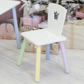 Детский стул Корона (Белый/Белый/Цветной) в Нижневартовске - niznevartovsk.mebel-74.com | фото