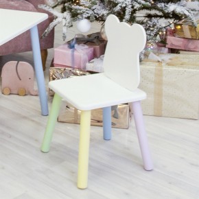 Детский стул Мишутка (Белый/Белый/Цветной) в Нижневартовске - niznevartovsk.mebel-74.com | фото