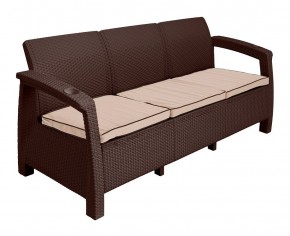 Диван Yalta Premium Sofa 3 Set (Ялта) шоколадный (+подушки под спину) в Нижневартовске - niznevartovsk.mebel-74.com | фото
