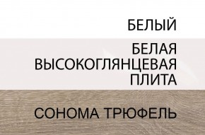 Комод 2D-1S/TYP 34, LINATE ,цвет белый/сонома трюфель в Нижневартовске - niznevartovsk.mebel-74.com | фото
