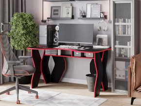 Компьютерный стол КЛ №9.0 (Черный/Красный) в Нижневартовске - niznevartovsk.mebel-74.com | фото