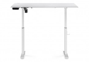 Компьютерный стол Маркос с механизмом подъема 140х80х75 белый / шагрень белая в Нижневартовске - niznevartovsk.mebel-74.com | фото