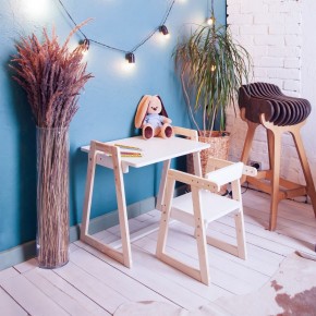 Комплект детской мебели стол и  два стула Я САМ "Лофт-Дуо" (Белый) в Нижневартовске - niznevartovsk.mebel-74.com | фото