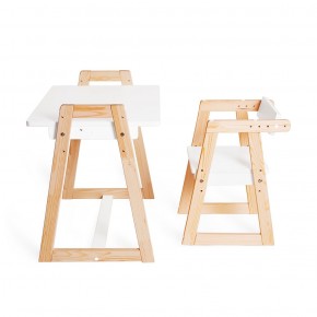 Комплект детской мебели стол и  два стула Я САМ "Лофт-Дуо" (Белый) в Нижневартовске - niznevartovsk.mebel-74.com | фото