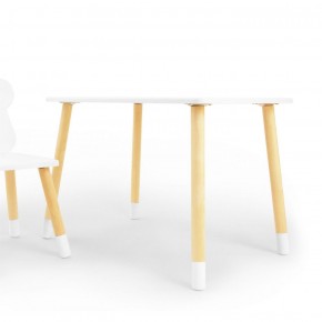 Комплект детской мебели стол и стул Корона (Белый/Белый/Береза) в Нижневартовске - niznevartovsk.mebel-74.com | фото
