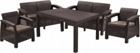 Комплект мебели Корфу Фиеста (Corfu fiesta set) коричневый в Нижневартовске - niznevartovsk.mebel-74.com | фото