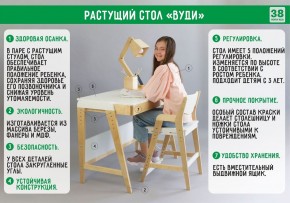 Комплект растущий стол и стул с чехлом 38 попугаев «Вуди» (Белый, Белый, Беж) в Нижневартовске - niznevartovsk.mebel-74.com | фото