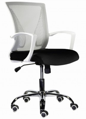Кресло BRABIX "Wings MG-306" (пластик белый, хром, сетка, серое/черное) 532010 в Нижневартовске - niznevartovsk.mebel-74.com | фото