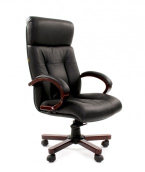 Кресло для руководителя CHAIRMAN  421 (Натуральная кожа) Черное в Нижневартовске - niznevartovsk.mebel-74.com | фото