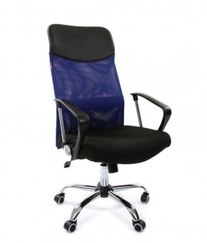 Кресло для руководителя CHAIRMAN 610 N (15-21 черный/сетка синий) в Нижневартовске - niznevartovsk.mebel-74.com | фото