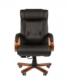 Кресло для руководителя CHAIRMAN  653 (Кожа) Черное в Нижневартовске - niznevartovsk.mebel-74.com | фото