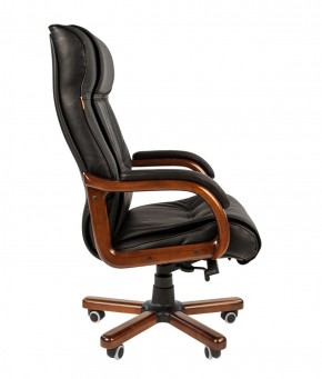 Кресло для руководителя CHAIRMAN  653 (Кожа) Черное в Нижневартовске - niznevartovsk.mebel-74.com | фото