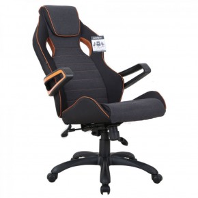 Кресло компьютерное BRABIX Techno Pro GM-003 (ткань черное/серое, вставки оранжевые) 531813 в Нижневартовске - niznevartovsk.mebel-74.com | фото