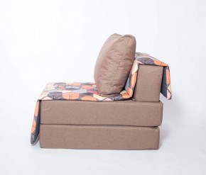 Кресло-кровать бескаркасное Харви (коричневый-геометрия браун) в Нижневартовске - niznevartovsk.mebel-74.com | фото