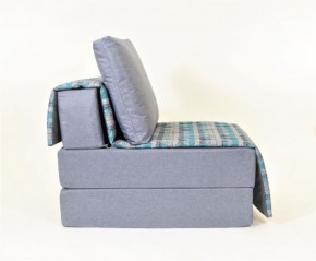 Кресло-кровать бескаркасное Харви (серый-квадро азур) в Нижневартовске - niznevartovsk.mebel-74.com | фото