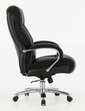 Кресло офисное BRABIX PREMIUM "Bomer HD-007" (рециклированная кожа, хром, черное) 531939 в Нижневартовске - niznevartovsk.mebel-74.com | фото