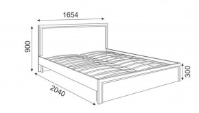 Кровать 1.6 М07 Стандарт с основанием Беатрис (Орех гепланкт) в Нижневартовске - niznevartovsk.mebel-74.com | фото