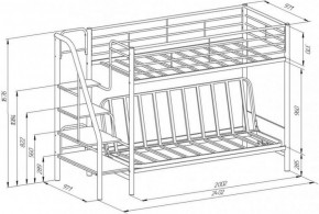 Кровать двухъярусная с диваном "Мадлен-3" (Черный/Серый) в Нижневартовске - niznevartovsk.mebel-74.com | фото