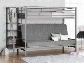 Кровать двухъярусная с диваном "Мадлен-3" (Серый/Серый) в Нижневартовске - niznevartovsk.mebel-74.com | фото