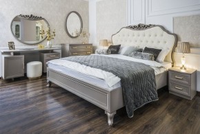 Кровать Мокко 1600 с мягким изголовьем + основание (серый камень) в Нижневартовске - niznevartovsk.mebel-74.com | фото