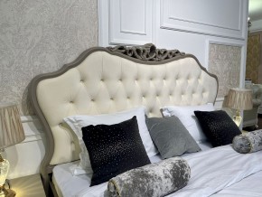 Кровать Мокко 1600 с мягким изголовьем + основание (серый камень) в Нижневартовске - niznevartovsk.mebel-74.com | фото