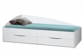 Кровать одинарная "Фея - 3" асимметричная 1900х800 (белая) в Нижневартовске - niznevartovsk.mebel-74.com | фото