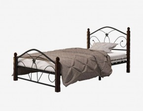 Кровать "Селена 1" Черная (900*2000) (ножки-шоколад) с коваными элементами в Нижневартовске - niznevartovsk.mebel-74.com | фото