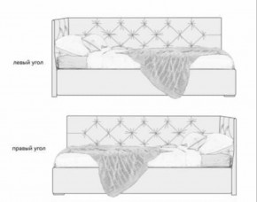 Кровать угловая Хлоя интерьерная +основание (120х200) в Нижневартовске - niznevartovsk.mebel-74.com | фото