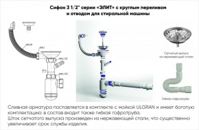 Мойка кухонная ULGRAN U-101 (500) в Нижневартовске - niznevartovsk.mebel-74.com | фото