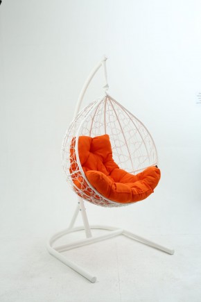 Подвесное кресло Бароло (белый/оранжевый) в Нижневартовске - niznevartovsk.mebel-74.com | фото