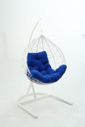 Подвесное кресло Бароло (белый/синий) в Нижневартовске - niznevartovsk.mebel-74.com | фото