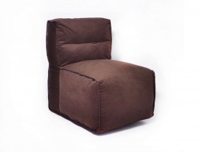 Прямое модульное бескаркасное кресло Комфорт (Шоколад велюр) в Нижневартовске - niznevartovsk.mebel-74.com | фото