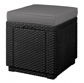 Пуфик Куб с подушкой (Cube with cushion) графит - прохладный серый в Нижневартовске - niznevartovsk.mebel-74.com | фото