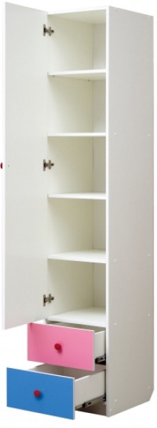 Шкаф 1-но дверный с ящиками и фотопечатью Совята 1.1 (400) в Нижневартовске - niznevartovsk.mebel-74.com | фото