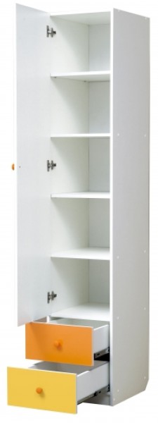 Шкаф 1-но дверный с ящиками и зеркалом Радуга (400) в Нижневартовске - niznevartovsk.mebel-74.com | фото