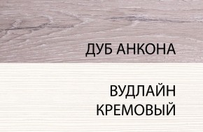 Шкаф 1D, OLIVIA, цвет вудлайн крем/дуб анкона в Нижневартовске - niznevartovsk.mebel-74.com | фото