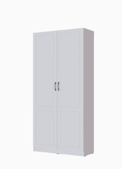 Шкаф 2-х створчатый для гостиной Апполия Белый в Нижневартовске - niznevartovsk.mebel-74.com | фото