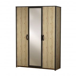 Шкаф 3-дверный с зеркалом №885 Гранж в Нижневартовске - niznevartovsk.mebel-74.com | фото