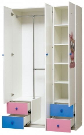 Шкаф 3-х дверный с ящиками и фотопечатью Совята 3.1 (1200) в Нижневартовске - niznevartovsk.mebel-74.com | фото
