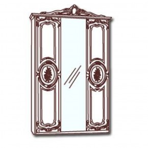 Шкаф 3-х дверный с зеркалами (01.143) Роза (беж) в Нижневартовске - niznevartovsk.mebel-74.com | фото