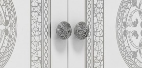 Шкаф 4-х дверный с зеркалами (12.244) Грация (белый/серебро) в Нижневартовске - niznevartovsk.mebel-74.com | фото