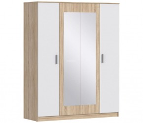 Шкаф 4х дверный с зеркалами Уют СБ-2750/1 (Дуб Сонома/Белый) в Нижневартовске - niznevartovsk.mebel-74.com | фото