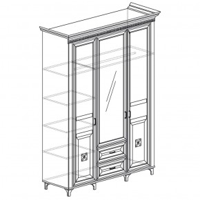 Шкаф для одежды 3-х дверный №470 Марлен дуб седан в Нижневартовске - niznevartovsk.mebel-74.com | фото