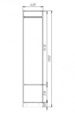Шкаф для Одежды ЭШ1-РП-19-4 (ручка профильная) серия "Экон" в Нижневартовске - niznevartovsk.mebel-74.com | фото