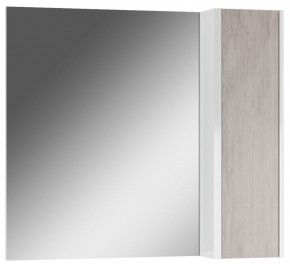Шкаф-зеркало Uno 80 Дуб серый левый/правый Домино (DU1504HZ) в Нижневартовске - niznevartovsk.mebel-74.com | фото