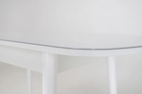 Стол раскладной со стеклом (опоры массив цилиндрический) "Хоста" в Нижневартовске - niznevartovsk.mebel-74.com | фото
