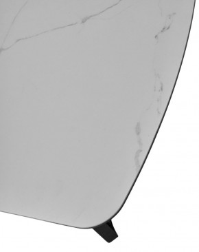 Стол RASMUS 160 TL-45 Белый мрамор, испанская керамика / черный каркас, ®DISAUR в Нижневартовске - niznevartovsk.mebel-74.com | фото
